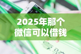 2025年那个微信可以借钱,分享五个黑户花户能秒下款的平台 2025年那个微信可以借钱,分享五个黑户花户能秒下款的平台