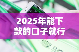 2025年能下款的口子就行？试试这五个不看征信秒下款的平台