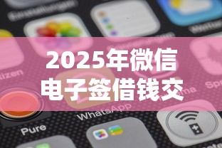 2025年微信电子签借钱交69查征信，公布五个必下款的贷款平台