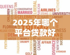 2025年哪个平台贷款好下，整合五个大老黑能下款的口子