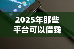 2025年那些平台可以借钱是真的：整理5个手机可以临时借钱的软件