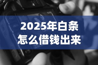 2025年白条怎么借钱出来到微信,罗列5个真正无视风控黑白的网贷app 2025年白条怎么借钱出来到微信,罗列5个真正无视风控黑白的网贷app