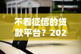 不看征信的贷款平台？2026最新测评10个贷款平台贷款