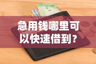 急用钱哪里可以快速借到?7个支持下款到微信的征信花还能下款的平台 急用钱哪里可以快速借到?7个支持下款到微信的征信花还能下款的平台