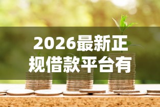 2026最新正规借款平台有哪些（支持微信），7个高利贷贷款平台无私分享