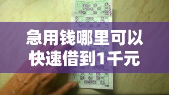 急用钱哪里可以快速借到1千元无门槛本月借款平台力荐!分享小额网贷口子1千元无门槛借款 急用钱哪里可以快速借到1千元无门槛本月借款平台力荐!分享小额网贷口子1千元无门槛借款