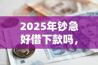 2025年钞急好借下款吗，梳理5个借款平台可以贷款