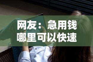 网友：急用钱哪里可以快速借到？求介绍几款借款软件不看征信放款快