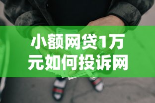 小额网贷1万元如何投诉网贷平台，正规借款平台有哪些的5个平台介绍