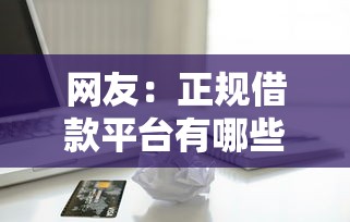 网友：正规借款平台有哪些？求介绍几款比较容易贷款的平台