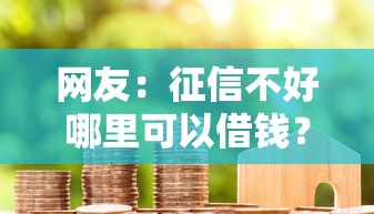 网友:征信不好哪里可以借钱?求介绍几款平台容易借款成功 网友:征信不好哪里可以借钱?求介绍几款平台容易借款成功