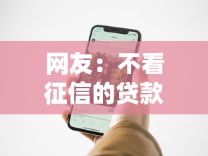 网友：不看征信的贷款平台？求介绍几款无视风控10000必下口子