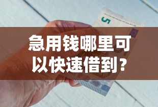 急用钱哪里可以快速借到?盘点5个比较好的借钱平台给你参考 急用钱哪里可以快速借到?盘点5个比较好的借钱平台给你参考