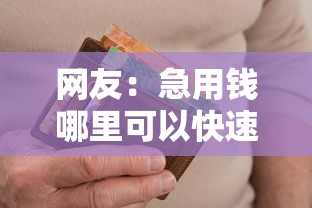 网友：急用钱哪里可以快速借到？求介绍几款征信不好,当前有逾期本人急需能借钱的平台