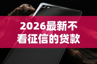 2026最新不看征信的贷款平台（支持支付宝），6个无视征信黑白100%秒下口子无私分享