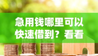 急用钱哪里可以快速借到？看看这6个贷款平台有没有能下款的