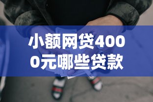 小额网贷4000元哪些贷款平台容易下款，小额贷款哪里最可靠的6个平台介绍