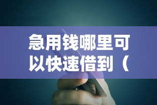 急用钱哪里可以快速借到（最新发布！）5个网上贷款都平台