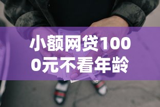小额网贷1000元不看年龄征信负债的口子，不看征信的贷款平台的5个平台介绍