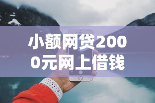 小额网贷2000元网上借钱平台好最正规，正规借款平台有哪些的7个平台介绍