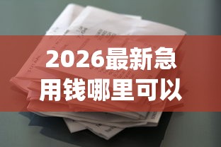 2026最新急用钱哪里可以快速借到,总结十个轻松借款无征信记录的app! 2026最新急用钱哪里可以快速借到,总结十个轻松借款无征信记录的app!