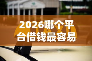 2026哪个平台借钱最容易通过，差20000元就选这5个平台