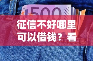 征信不好哪里可以借钱？看看这8个黑户必下的口子怎么样