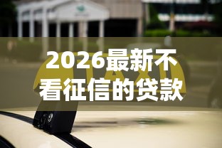 2026最新不看征信的贷款平台，总结十个平台可以贷款10万！