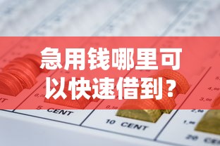 急用钱哪里可以快速借到？盘点6个真正无视风控黑白的网贷平台给你参考