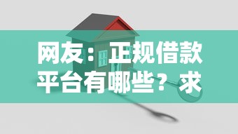 网友：正规借款平台有哪些？求介绍几款平安贷款平台