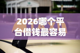 2026哪个平台借钱最容易通过，差4000元就选这7个平台
