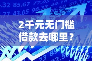 2千元无门槛借款去哪里？小额贷款哪里最可靠看这7个平台
