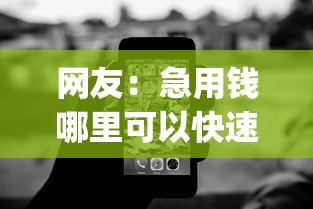 网友：急用钱哪里可以快速借到？求介绍几款无视黑白户的贷款app