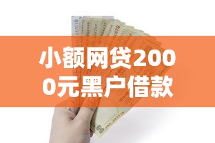 小额网贷2000元黑户借款必下口子小额贷款，哪个平台借钱最容易通过的6个平台介绍