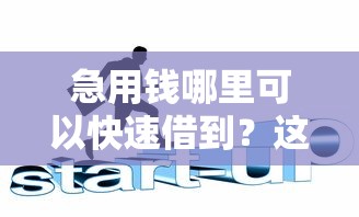 急用钱哪里可以快速借到？这6个平台借钱可以试试