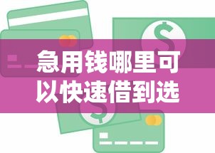 急用钱哪里可以快速借到选哪个平台？7个58岁可以贷款的口子推荐