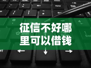 征信不好哪里可以借钱的话，可以看看这8个双黑烂户风控能下款5000口子