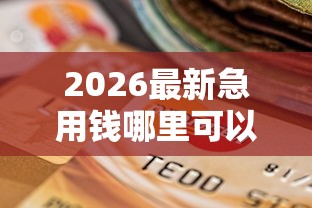 2026最新急用钱哪里可以快速借到，总结十个黑户有逾期平台能放款！