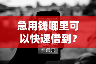 急用钱哪里可以快速借到？这6个无视征信黑白100%秒下平台值得一试