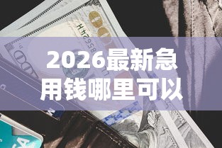 2026最新急用钱哪里可以快速借到（支持支付宝），5个利率低的贷款平台无私分享