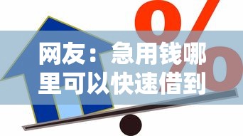 网友：急用钱哪里可以快速借到？求介绍几款网贷平台好贷款